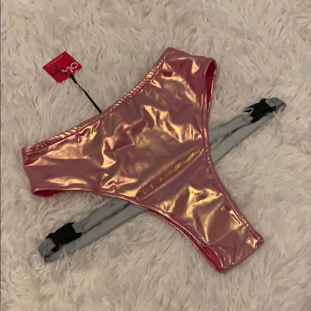 NWT Pink & Reflective Rave Bottoms